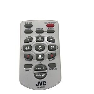 JVC RM-V718U Camcorder Remote Control Gray Good Zoom Playback Record RMV718U